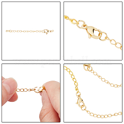 20 комплект долговечных удлинителей цепи из латуни&nbsp;KK-BBC0001-06