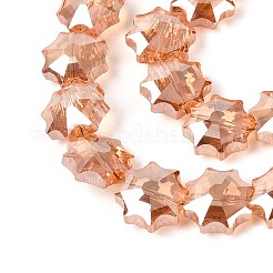 Гальванизируйте прозрачные стеклянные бусины&nbsp;EGLA-H112-04HP-03