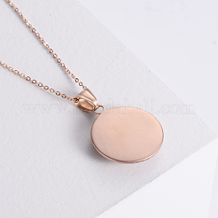 Ожерелья из нержавеющей стали с круглым кулоном в виде дерева жизни&nbsp;BH2747