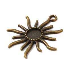 Тибетский цветка сплава сеттинги подвеска кабошон ободок&nbsp;LS-PALLOY-A13079-AB-NR