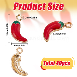 40 шт. подвески из экологически чистого цинкового сплава&nbsp;ENAM-SC0004-99