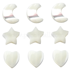 30шт 3 стиля натуральные бусины из пресноводных ракушек&nbsp;BSHE-CJ0001-09