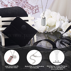 1 шт. комплект из открывающейся колонны из нержавеющей стали 304 с подвеской в виде урны для праха&nbsp;NJEW-TA0001-18