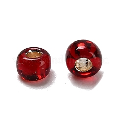 Серебряные подкладке стекло бисер&nbsp;SEED-H004-01B