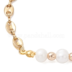 Браслеты из натурального культивированного пресноводного жемчуга и гальванизированного немагнитного синтетического гематита для женщин&nbsp;BJEW-JB12893