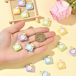 20 шт. 4 цвета непрозрачные подвески из смолы&nbsp;RESI-YW0005-42