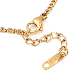 Браслет с прямоугольными фианитами и звеньями бабочки&nbsp;BJEW-D025-04G-02