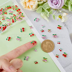 48 шт. 12 стиля кабошонов из вишневого сплава со стразами&nbsp;MRMJ-FH0001-29