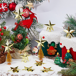 10 шт. пластиковое украшение на верхушку елки в виде звезды&nbsp;DIY-DC0003-98