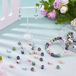 72шт 6 цвета фарфоровые бусины ручной работы&nbsp;PORC-DC0001-12