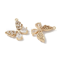Латунные микропаве прозрачные подвески с фианитом&nbsp;KK-S367-05