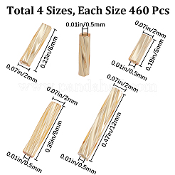 1840 шт. 4 вида стеклянных витых бусин&nbsp;SEED-CN0001-43A