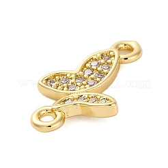 Подвески/звенья из латуни с прозрачным кубическим цирконием&nbsp;FIND-L019-07G-07