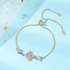 Регулируемые латунные браслеты со звеньями-слайдерами&nbsp;BJEW-JB13038