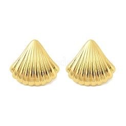 Серьги-гвоздики в форме ракушки из нержавеющей стали 304&nbsp;LS-EJEW-A125-67G