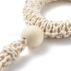 Кольцо макраме хлопковый шнур кулон украшения&nbsp;HJEW-JM00752