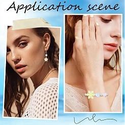 180 шт. 6 вида прозрачных акриловых бусин с эффектом кракле&nbsp;OACR-YW0004-30