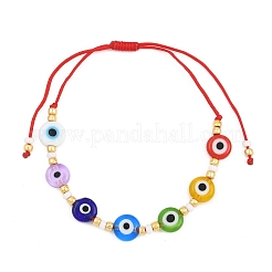 Регулируемые браслеты из бисера ручной работы от сглаза&nbsp;BJEW-JB12485-02