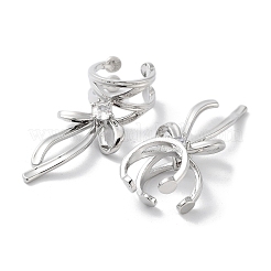 Кольцо-манжета из латуни с микропаве из кубического циркония&nbsp;EJEW-C081-01P