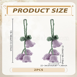 2 шт. ландыш из хлопковой ваты для вязания подвесные украшения&nbsp;HJEW-LP0002-93A