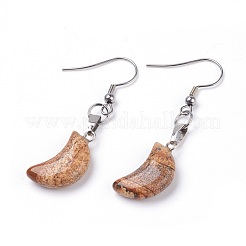 Натуральные и синтетические смешанные драгоценные камни болтающийся серьги&nbsp;EJEW-JE02729