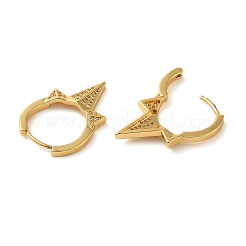 Серьги-кольца из нержавеющей стали 304 с паве из кубического циркония для женщин&nbsp;LS-EJEW-U019-02G-05