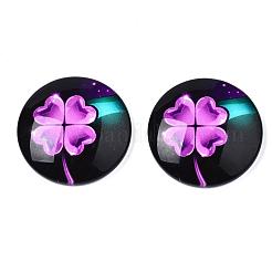 Кабошоны из стекла&nbsp;GGLA-WHC0001-05