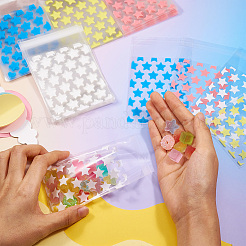 100 шт. двухцветных прямоугольных полиэтиленовых целлофановых пакетов&nbsp;AJEW-TA0001-55