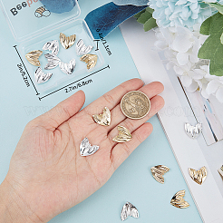 20 шт. 2-х цветные подвески из латуни с филигранным покрытием&nbsp;KK-BBC0011-12