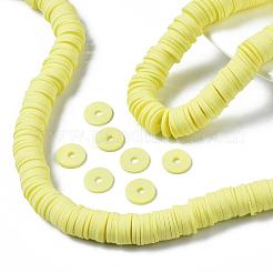 Плоские круглые бусины из глины ручной работы полимерные&nbsp;CLAY-R067-12mm-23