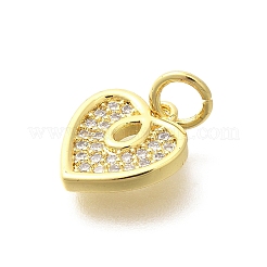 Латунные микропаве прозрачные подвески с фианитом&nbsp;KK-M297-17G