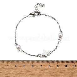 Браслеты-бабочки из нержавеющей стали 304&nbsp;BJEW-C098-01C-P