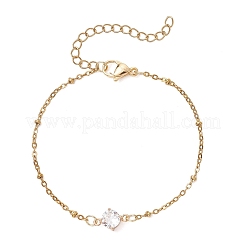 Браслеты из нержавеющей стали 304 со стеклянными звеньями&nbsp;BJEW-JB13489