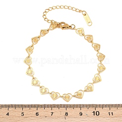 Браслеты-цепочки из нержавеющей стали 304 для женщин&nbsp;BJEW-P372-02B-G