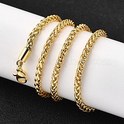 Ожерелья из латунной цепочки пшеницы толщиной 3 мм&nbsp;NJEW-M108-08G