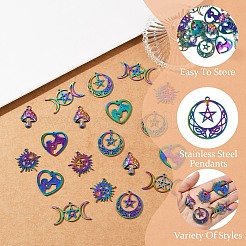 20 шт. 5 стиля подвески из нержавеющей стали 201&nbsp;STAS-YW0002-68