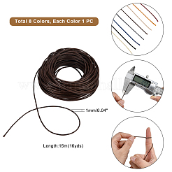 8 пакетик 8-х цветного корейского вощеного полиэфирного шнура&nbsp;YC-PH0002-34