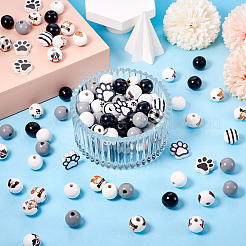 Набивные деревянные европейские бусины&nbsp;WOOD-TA0002-66