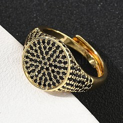 Манжеты из латуни с микро паве кубический цирконий для женщин&nbsp;RJEW-A069-13G