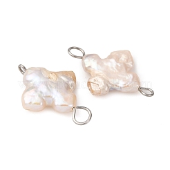 Подвески-крестики из натурального барочного жемчуга Кеши&nbsp;PALLOY-JF04208-01