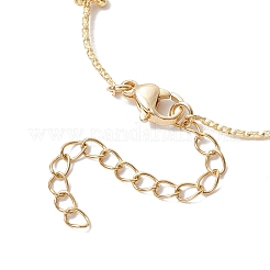 Латунные изогнутые звенья цепи с круглыми шармами-браслетами&nbsp;BJEW-JB12187