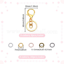 Сплав железа когтя омара застежка брелок&nbsp;KEYC-GA0001-44