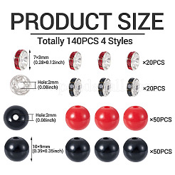 100шт 2 цвета непрозрачные акриловые бусины&nbsp;MACR-TA0002-52