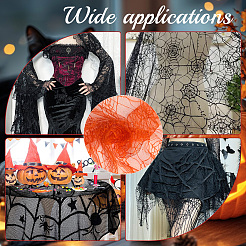 Полиэстеровая кружевная ткань с паутиной&nbsp;DIY-WH20049-44D