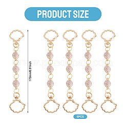 5 шт. сплав розовая эмалированная оболочка звеньевая цепь удлинитель сумки&nbsp;HJEW-TAC0103