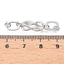 925 стерлинговый серебристый сгиб на застежках&nbsp;STER-T007-109P