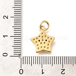 Латунные микропаве прозрачные подвески с фианитом&nbsp;KK-Q040-01K-G