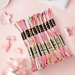 10 моток двухслойной полиэфирной нити для вышивания&nbsp;OCOR-CY0002-99H