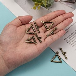 Сплавочные застежка тоггл тибетского стиля&nbsp;LS-TIBE-EA9149Y-AB-FF