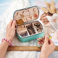 Коробка для хранения ювелирных изделий из искусственной кожи&nbsp;LBOX-TAC0001-01A